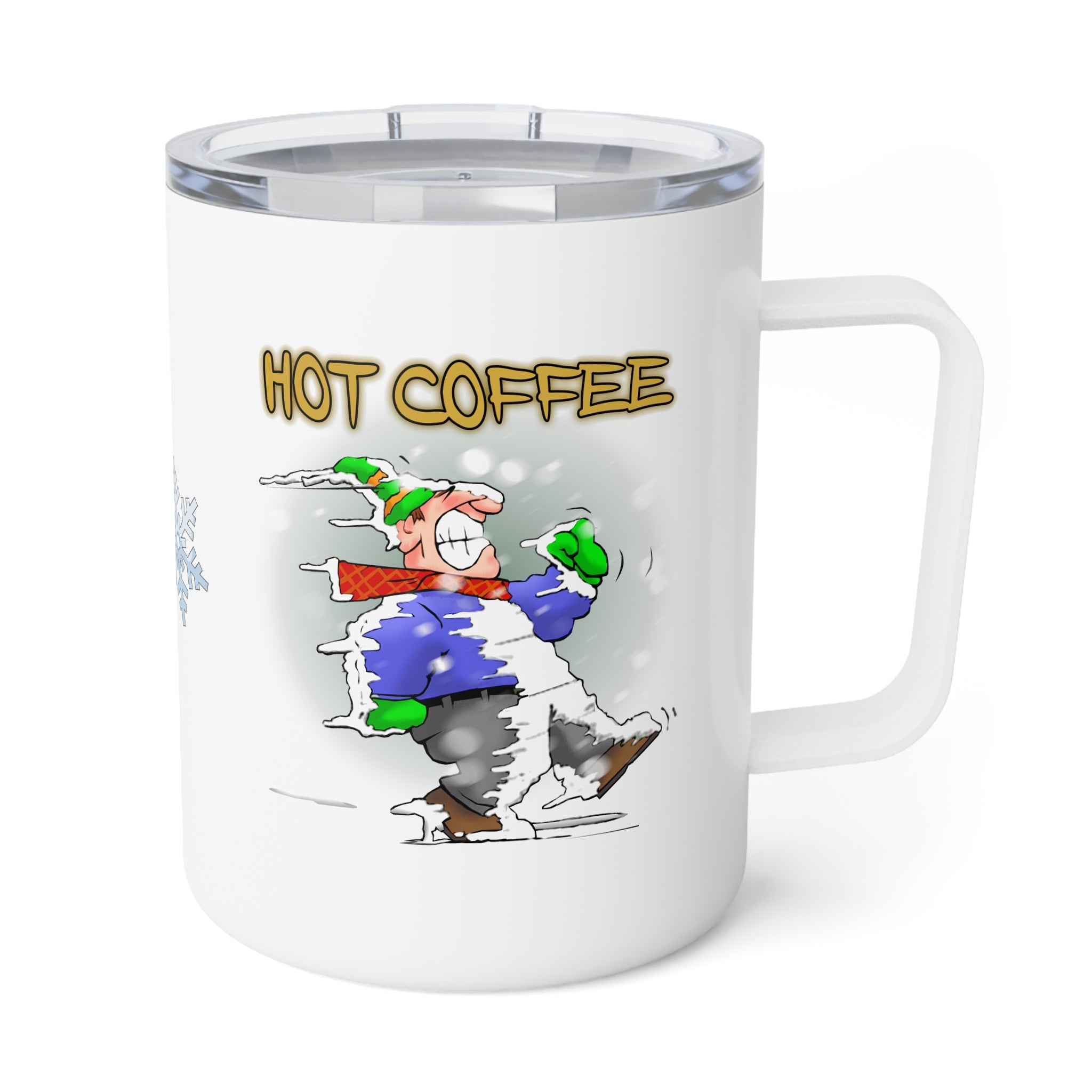 COLD Winter HOT Coffee Mug — 10oz Travel Tumbler