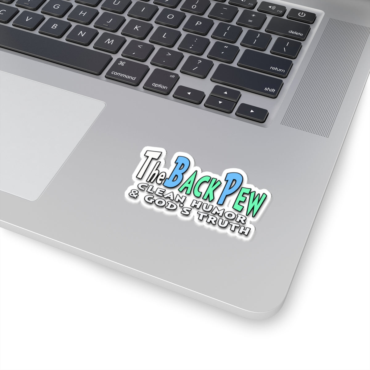 The Back Pew Sticker — Clean Humor & God's Truth Kiss-Cut Sticker